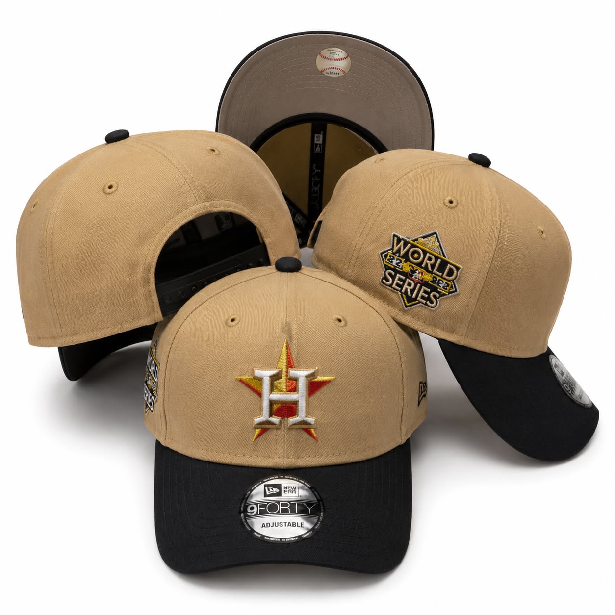 beige new era cap